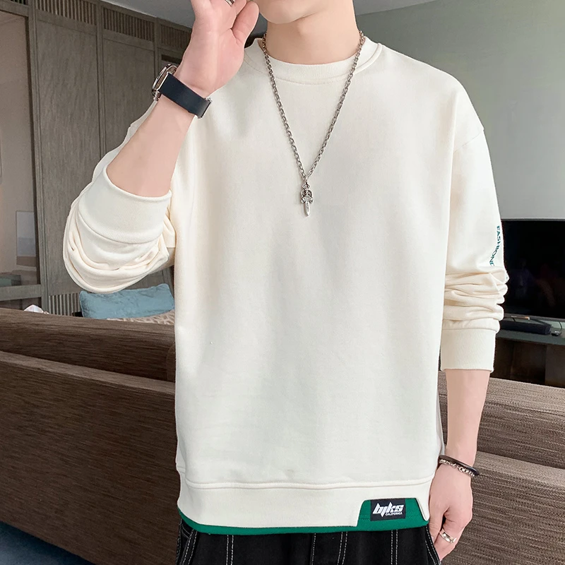 男款卫衣春秋新款时尚潮流宽松休闲长袖圆领打底衫ins潮牌韩版