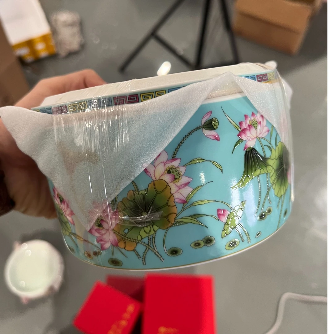 【非遗行】湖蓝荷塘月色储物罐