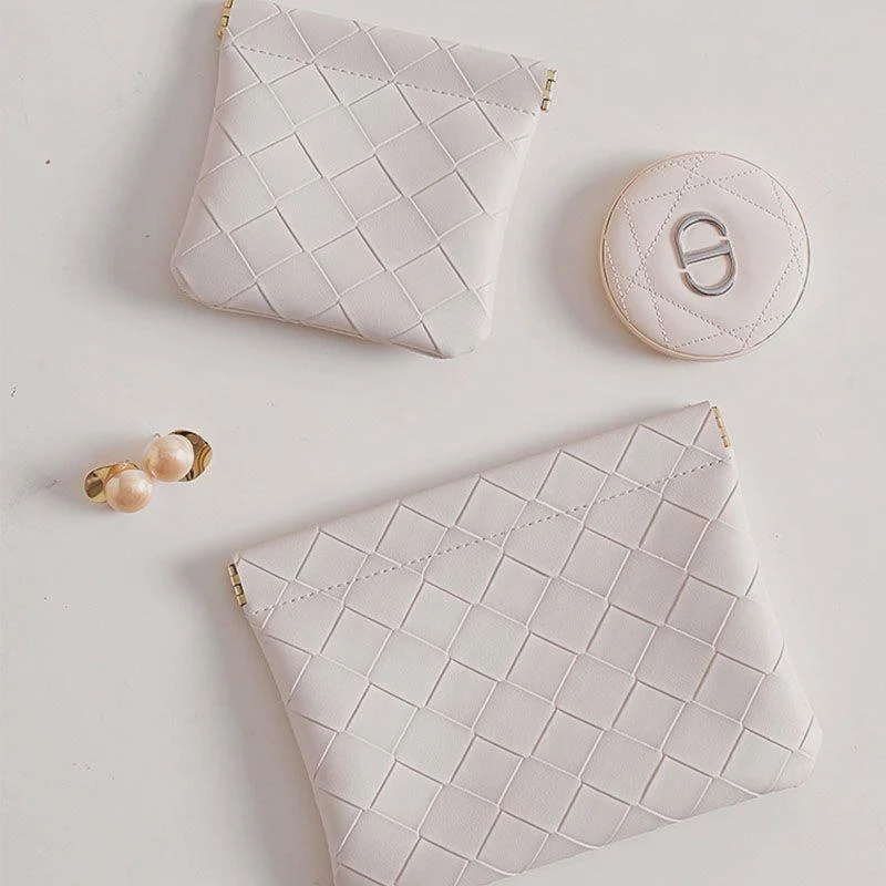 口红化妆包小迷你便携数码袋数据线收纳包随身袋方形自动闭合