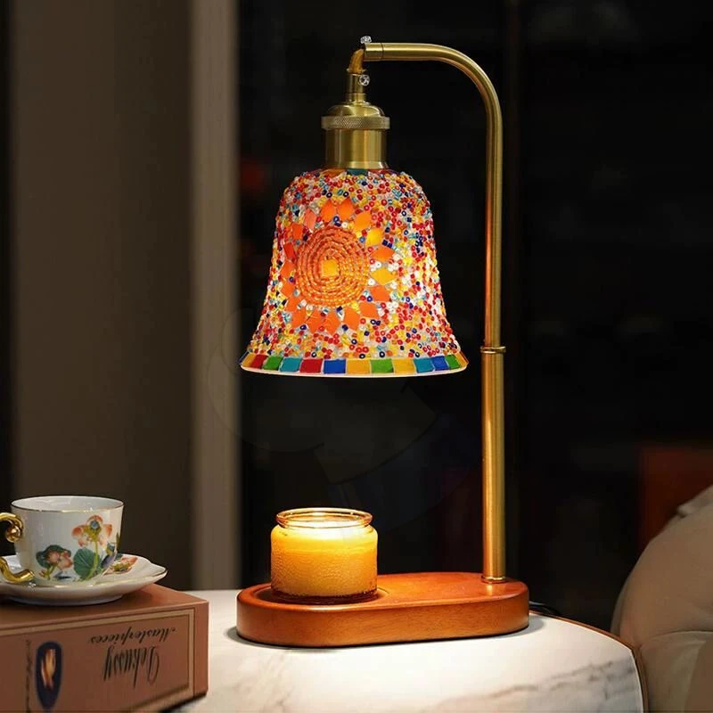 摩洛哥融蜡灯香薰灯复古台灯卧室床头灯小夜灯小众高级生日礼物