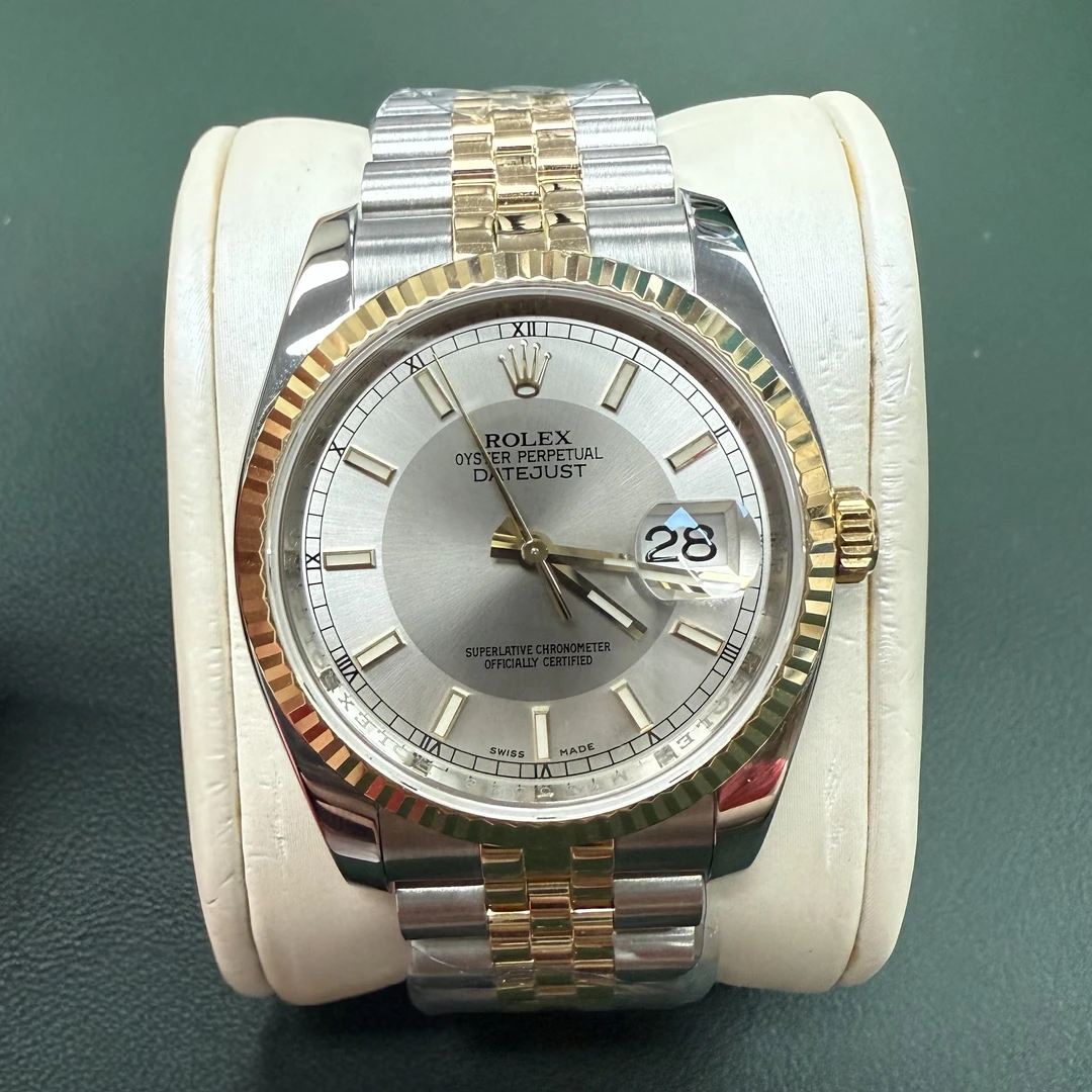 99新 Rolex/劳力士 奢侈品/日志系列116233间金白盘36mm单表