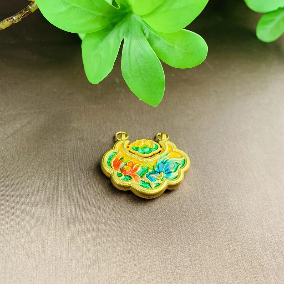 恒宝福【商城推荐】 足金999 情人节限定送礼5D锦鲤莲花双面款吊坠