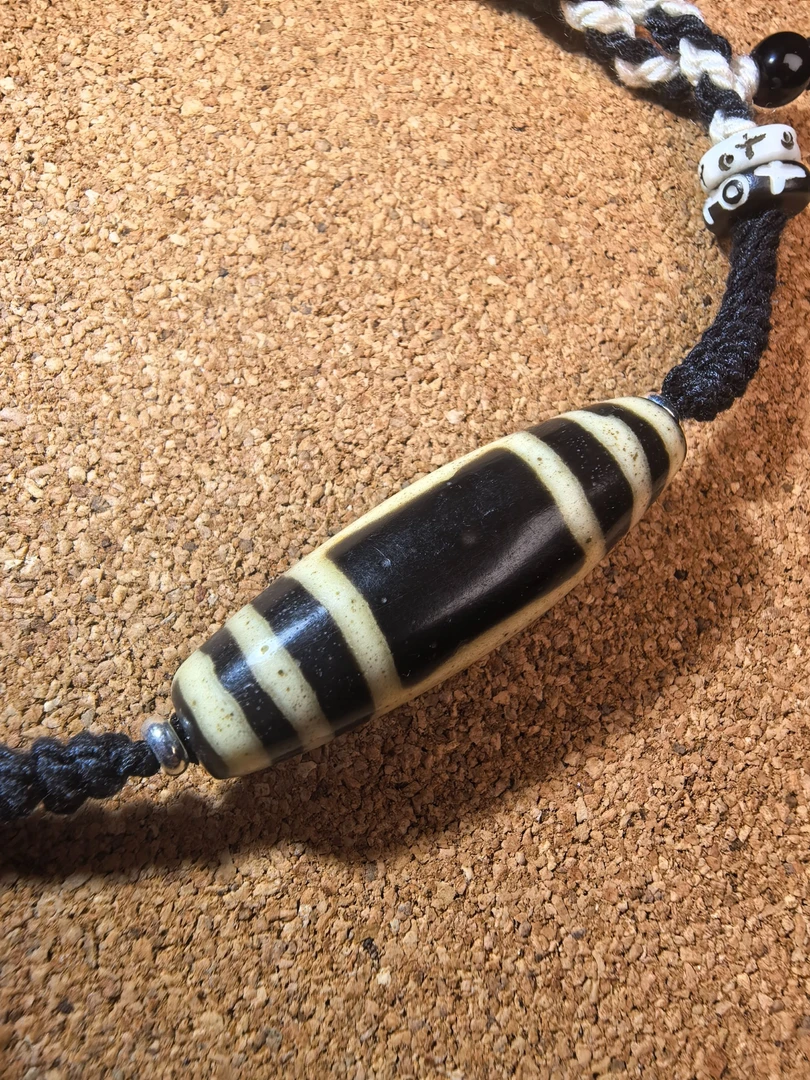 非金属玻璃吊坠 清代老料器天圆地方天珠 极致像纯