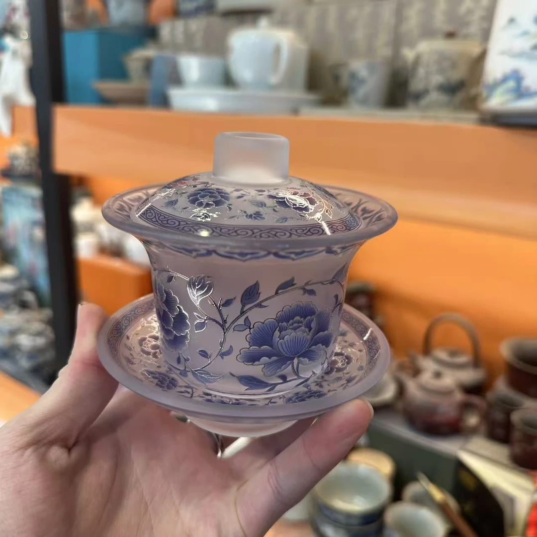 友名琉璃青花盖碗-0137-2408