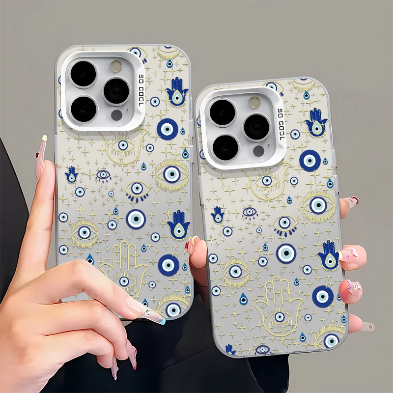 欧克里里可爱蓝泡泡适用苹果14/16promax手机壳华为P70vivo小米op
