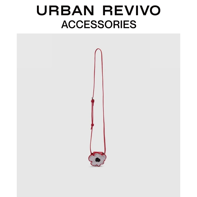 URBAN REVIVO2025秋季新款女士串珠不规则花朵挂饰UAYA50278