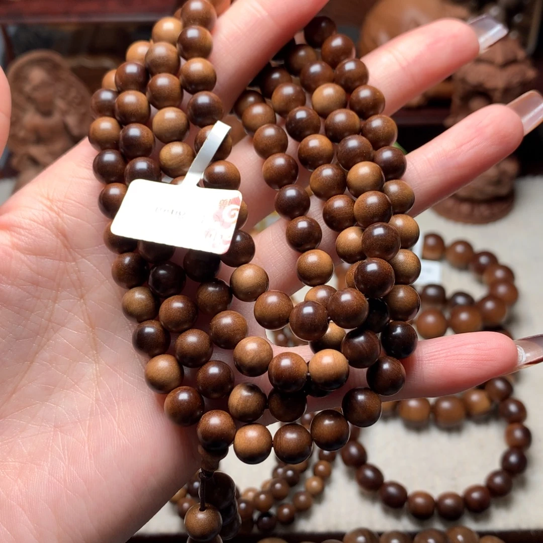 手串/手链檀香木老山檀香0.8焦糖黑肉沉水檀香王