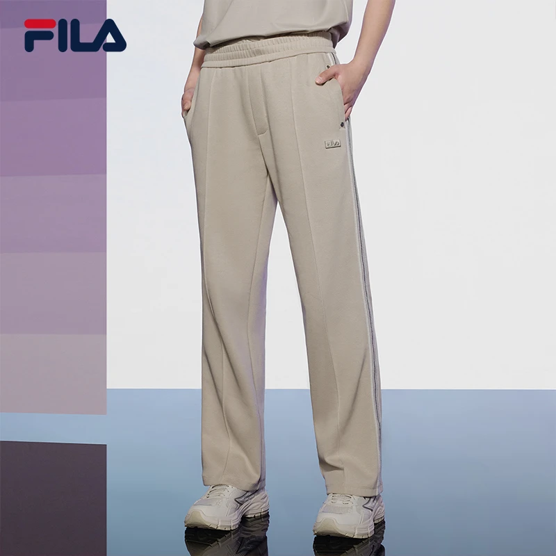 斐乐男女款针织长裤2025春季新款休闲裤宽松运动裤直筒裤子男