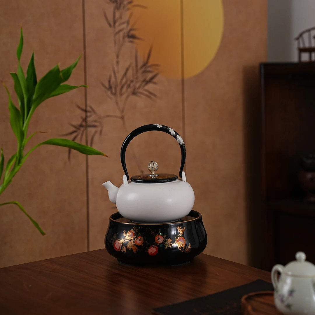 陶瓷茶具电陶炉一套石榴