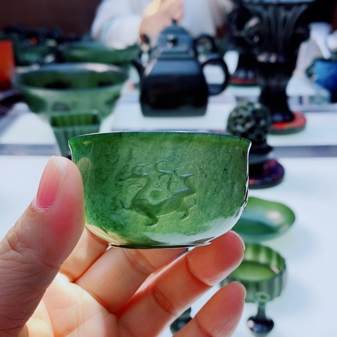 未镶嵌和田玉（青玉）把件幽**判福利