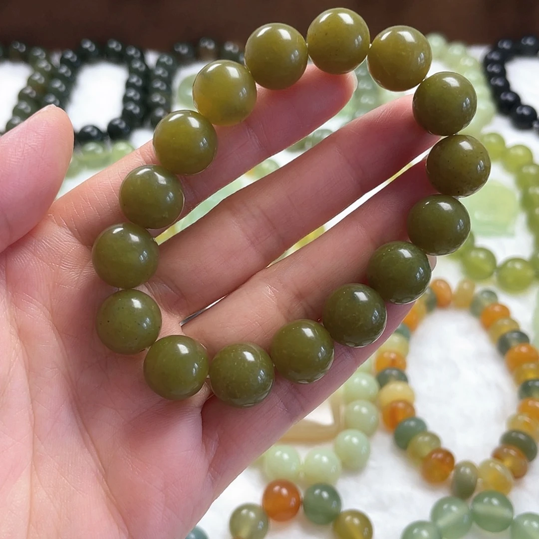 未镶嵌蛇纹石玉手串