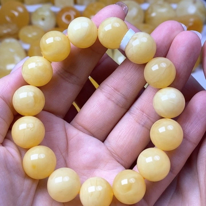 未镶嵌蜜蜡手链A*U天然无优化琥珀蜜蜡