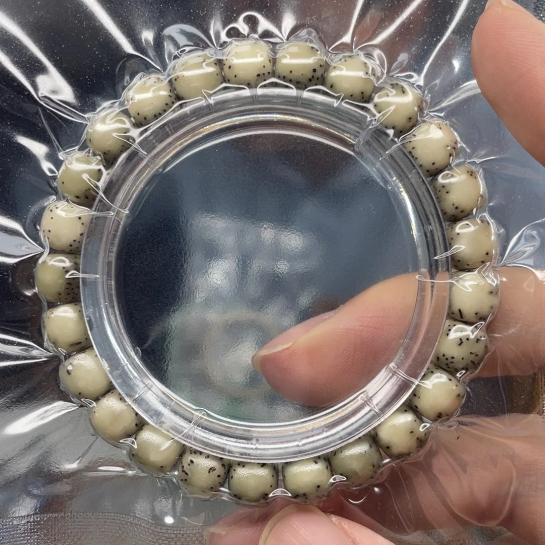手串星月菩提98绿润河豚
