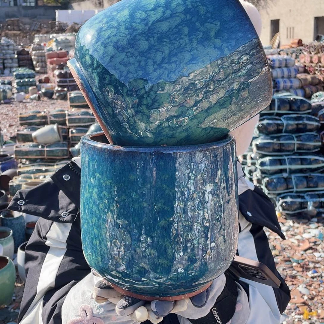 红陶王嫂花盆0127-23