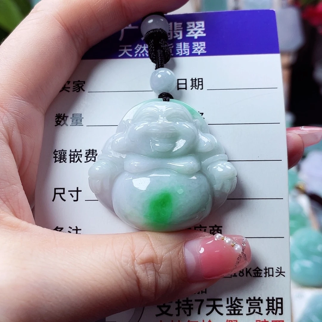 翡翠未镶嵌颈饰佛公09