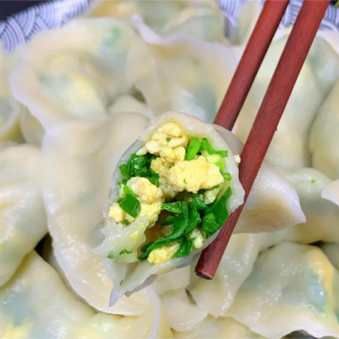 冷冻手工水饺韭菜鸡蛋馅 500g
