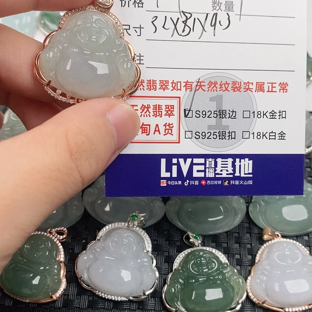 翡翠银S925镶嵌颈饰