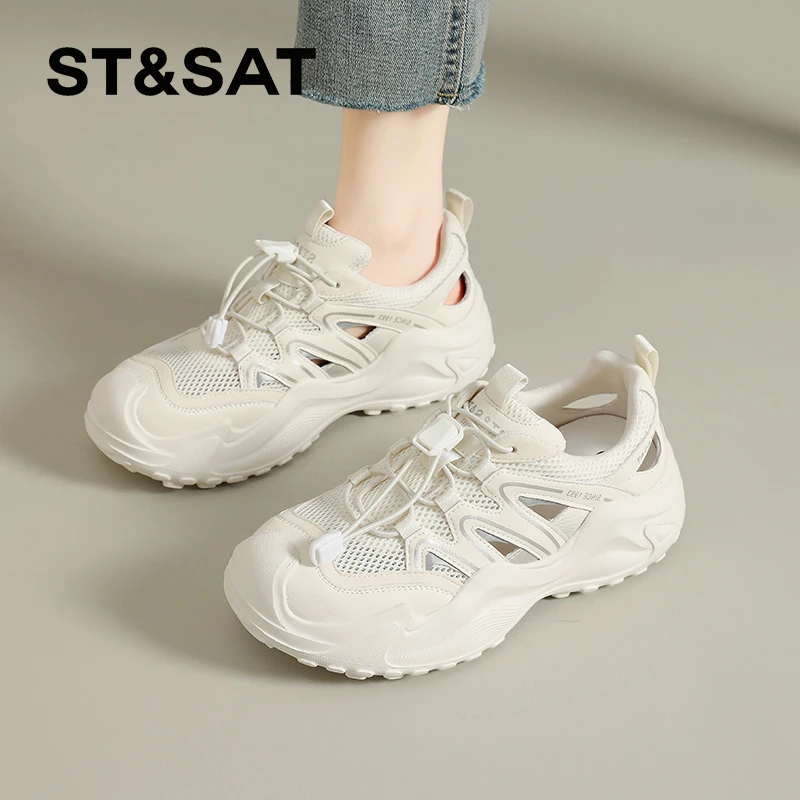 星期六包头溯溪鞋2025新款夏季薄款网面透气户外登山鞋轻便徒步鞋