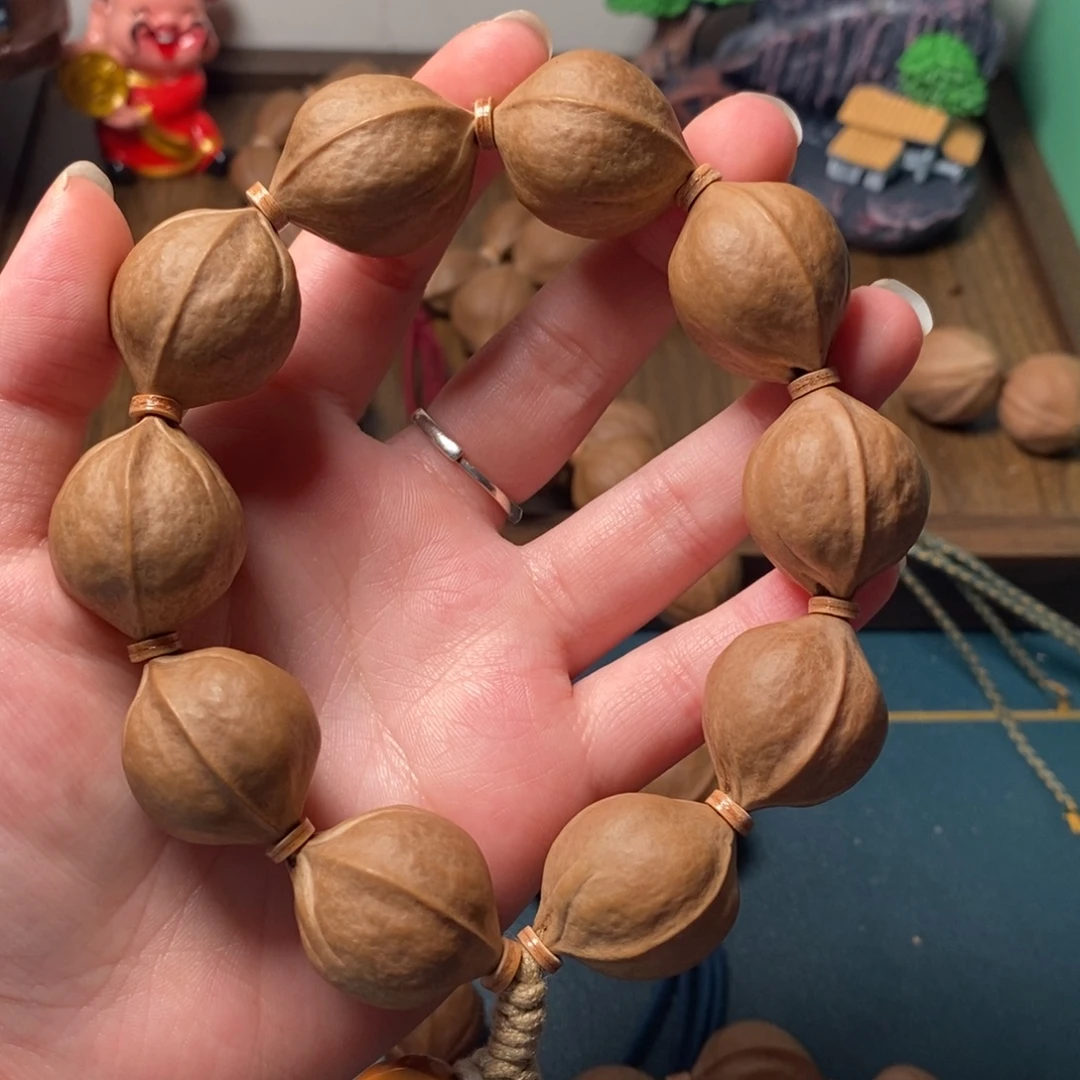 悟***禅橄榄核手串/手链2227梅林铁三花橄榄核