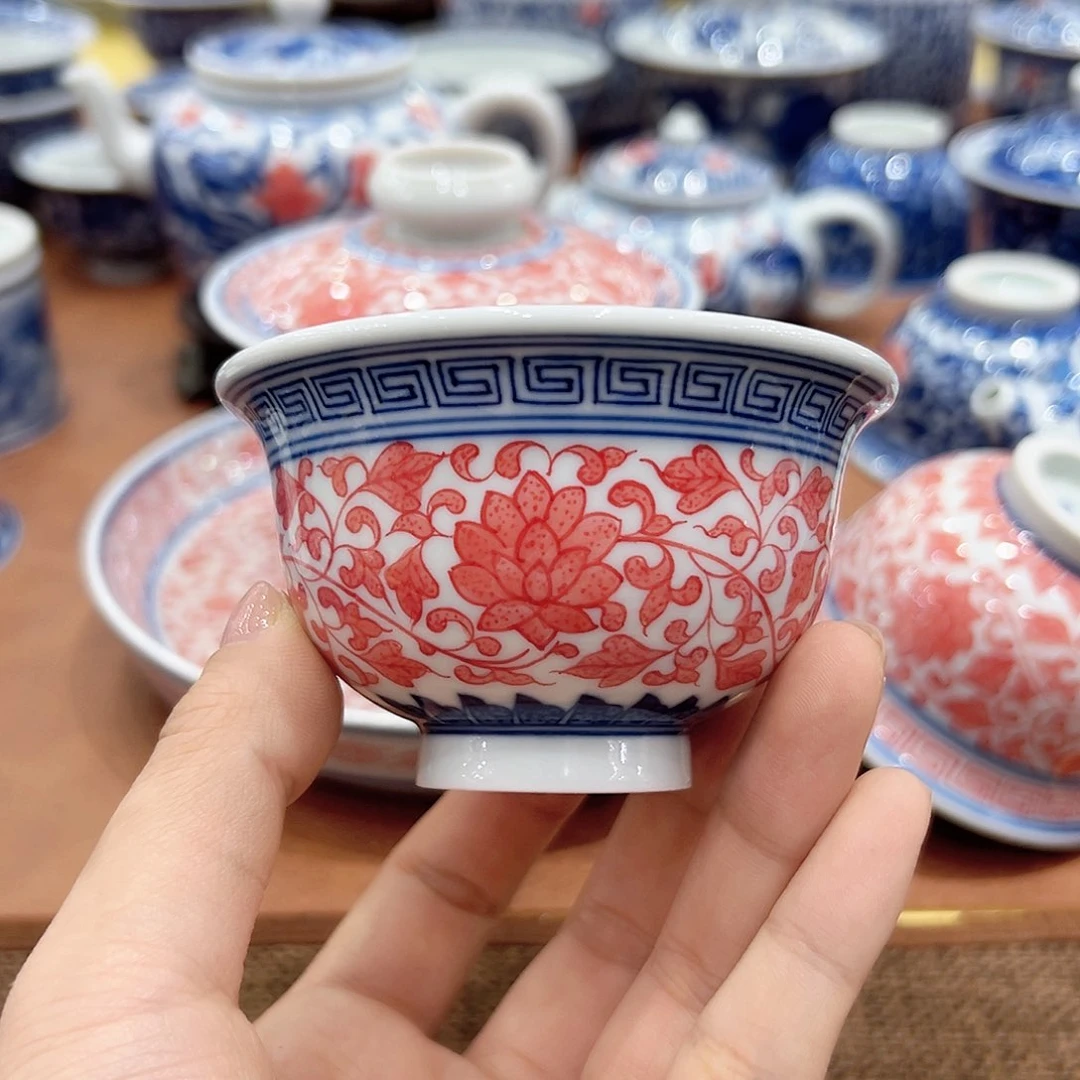 利*正宗柴窑缠枝莲小压手微瑕不退不换