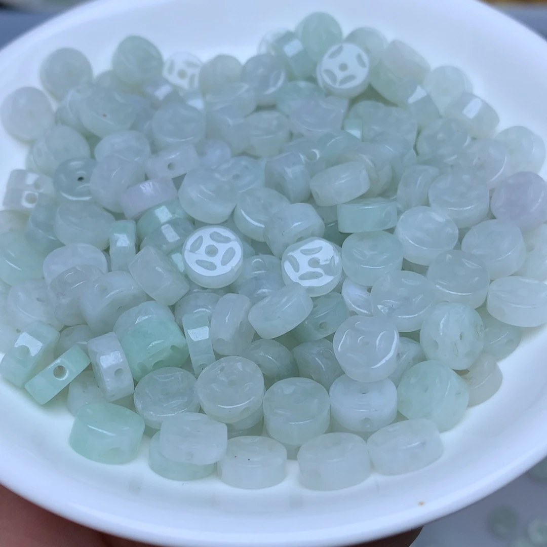 【闪购商品】翡翠手链未镶嵌卡8双面金钱扣50个