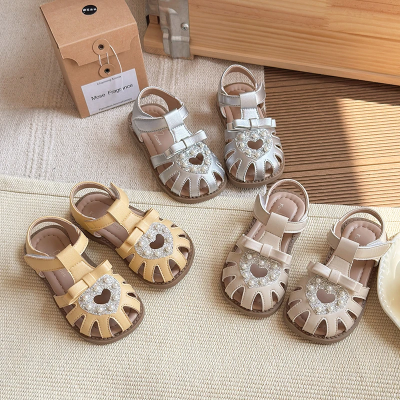 女童凉鞋2025夏季新款儿童软底防滑公主鞋洋气中小童时尚女宝宝鞋