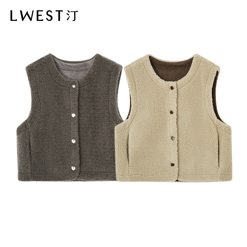 【林一专属】朗文斯汀时尚毛毛百搭马夹DZMI4511C09573