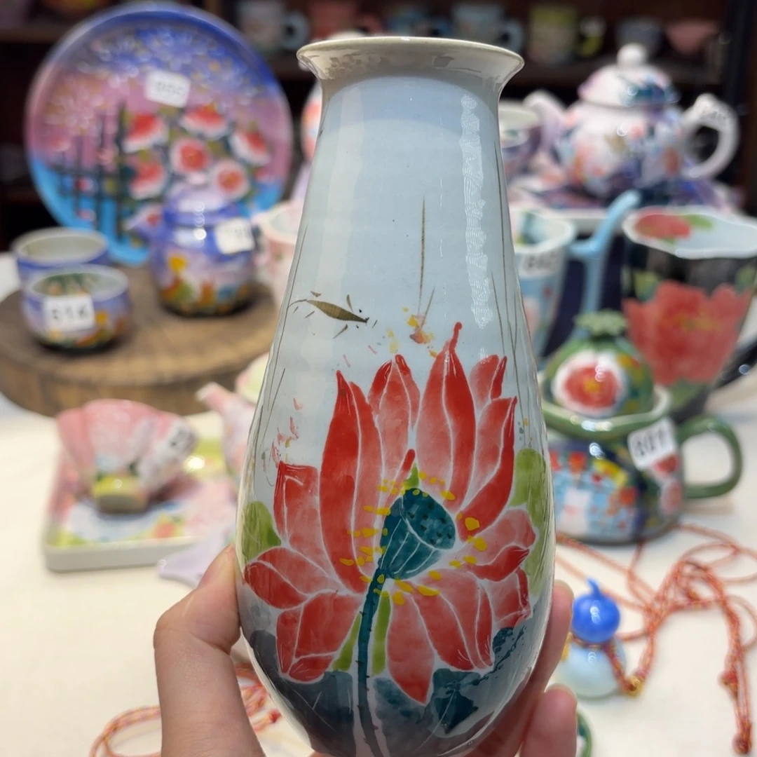 景德镇手绘高温釉下彩陶瓷茶具