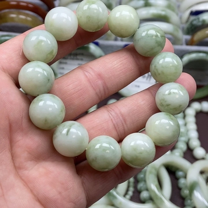 蛇纹石玉未镶嵌手链