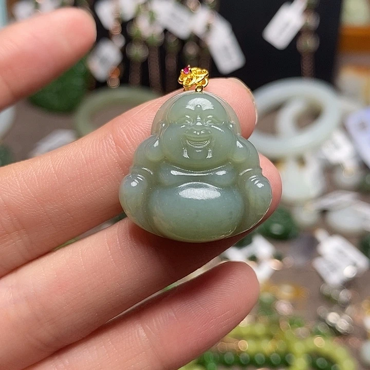 和田玉银S925镶嵌颈饰