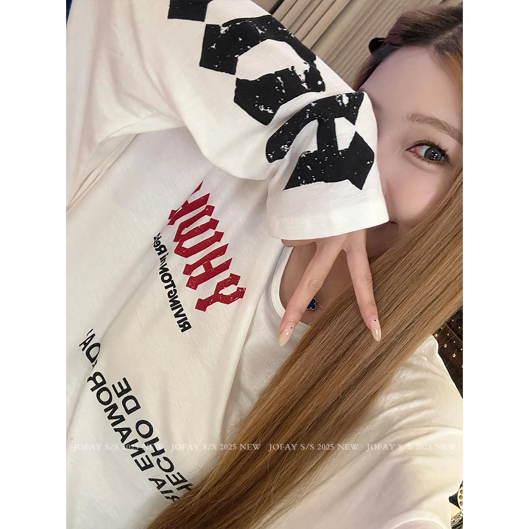 【CHASINGLIGHT】|idol私服|印花防晒长袖罩衫 宽松长款ins风C1614