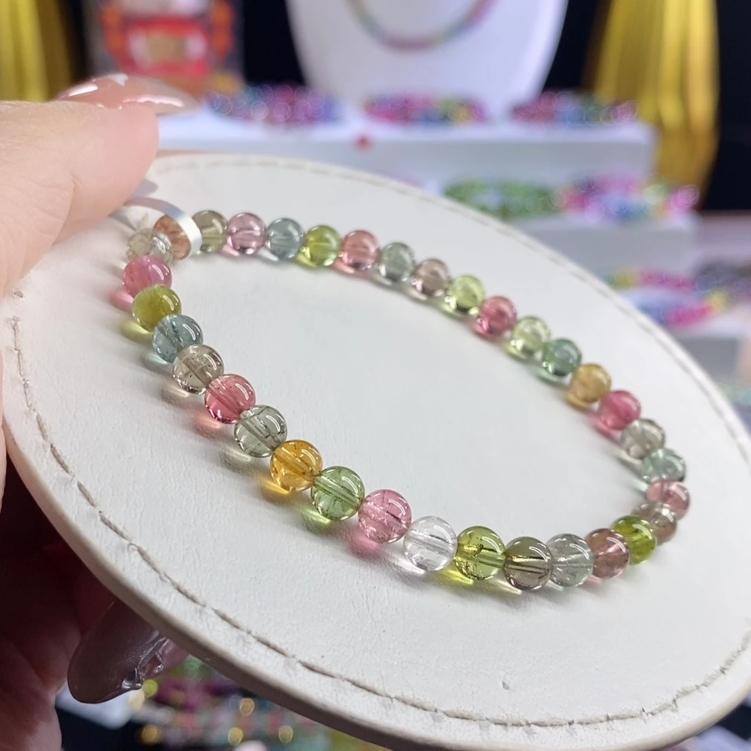 未镶嵌手链碧玺莫兰迪