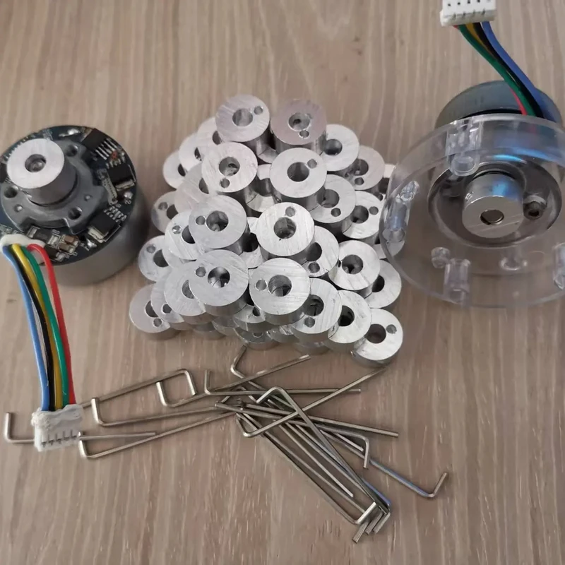 铝合金材质偏心轮适用555透明泵头无刷电机改装大气量充氧机