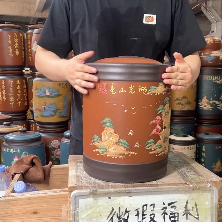 宜兴原矿紫砂茶叶罐