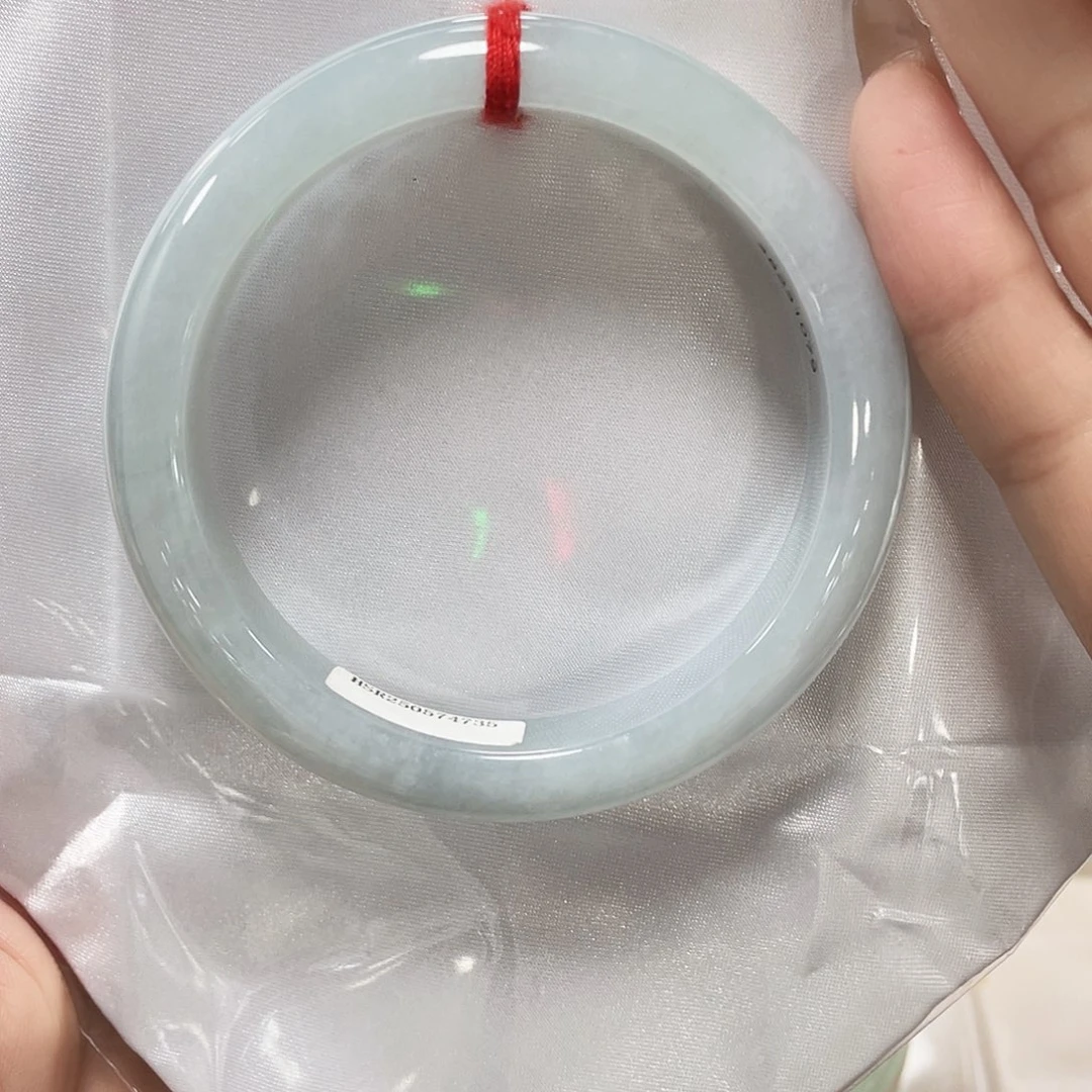 翡翠未镶嵌手镯（贵妃镯）天然缅甸A货翡翠手镯19号