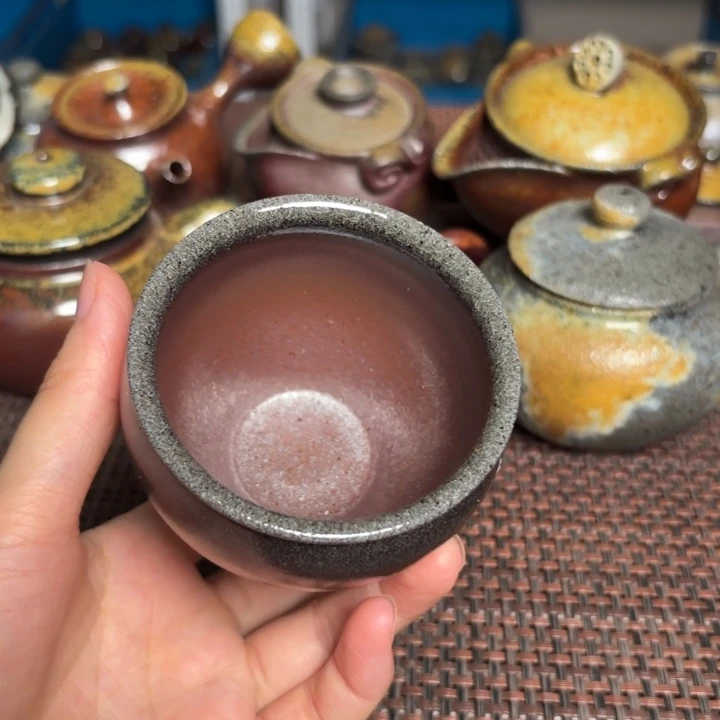 茶杯紫砂小水缸杯100