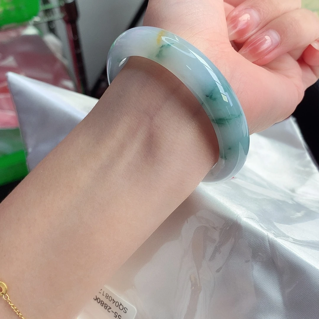 翡翠手镯未镶嵌天然A货翡翠55/56