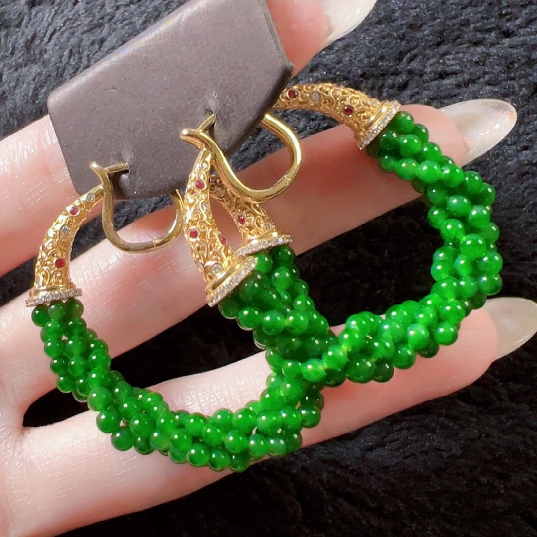 翡翠18K金镶嵌颈饰签收后24小时鉴赏期，