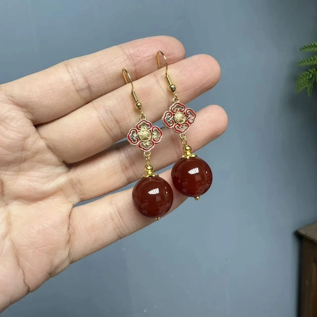 红色DIY耳钩斜跨套装