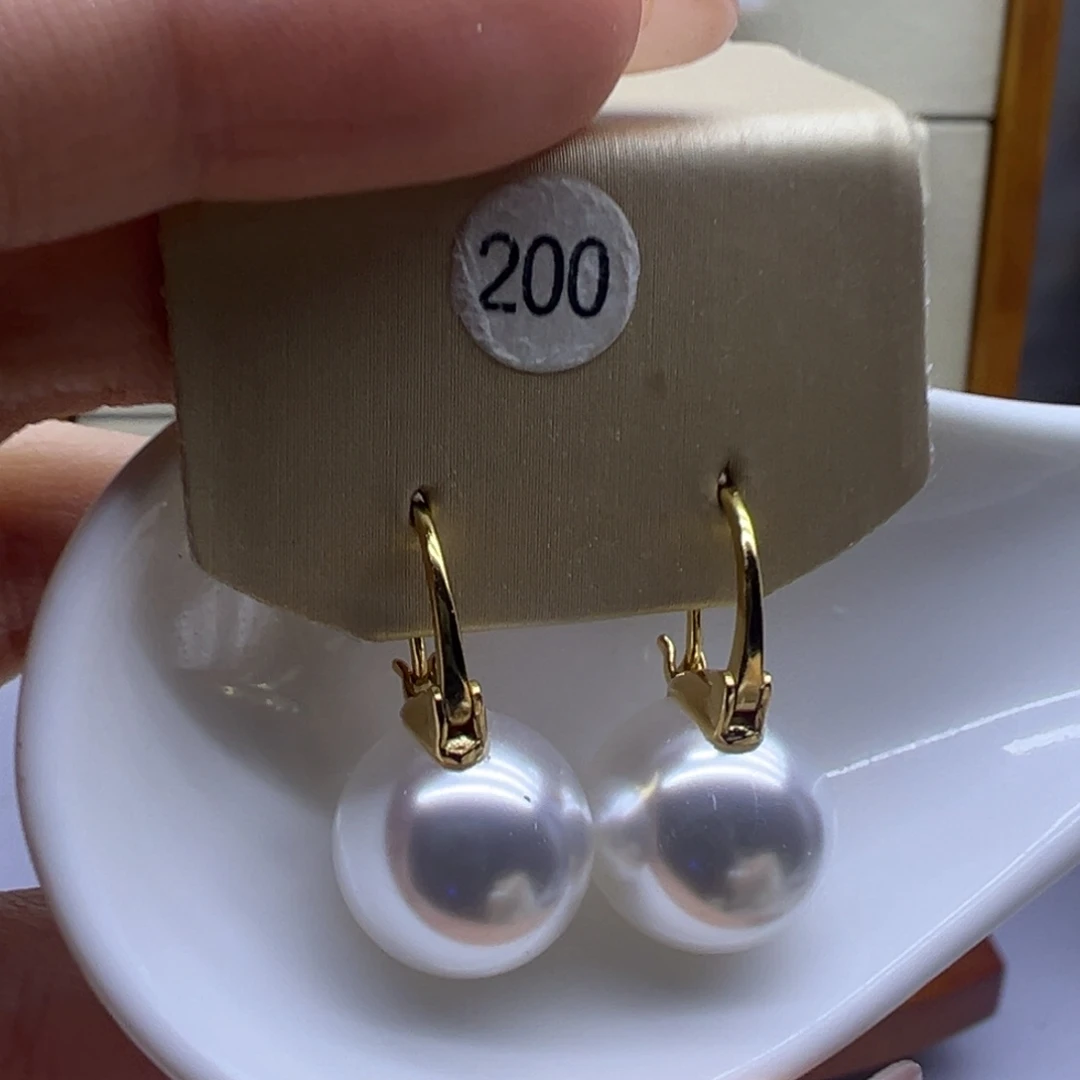 淡水珍珠耳饰银S925镶嵌