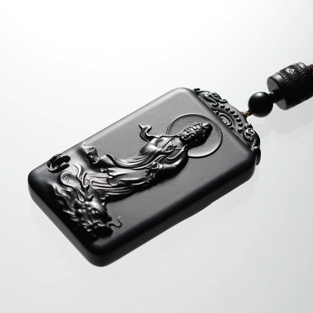 天然和田玉观音牌吊坠和田黑羊脂玉观音项链挂件多样性发其一