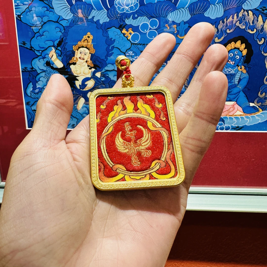 【丙午马年】九紫离火手绘粗矿砂唐卡