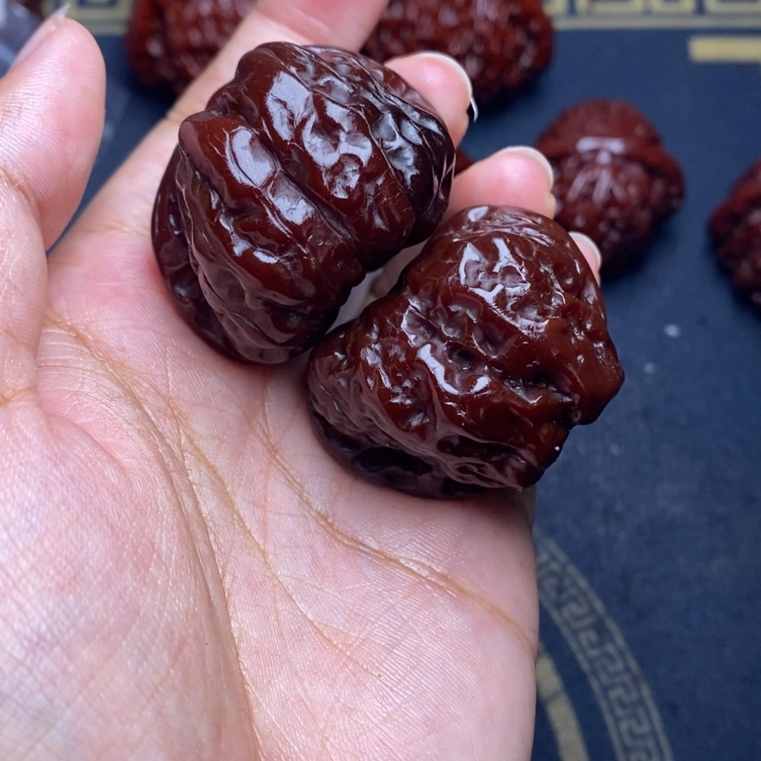 吊坠文玩核桃蛤蟆头40 色差