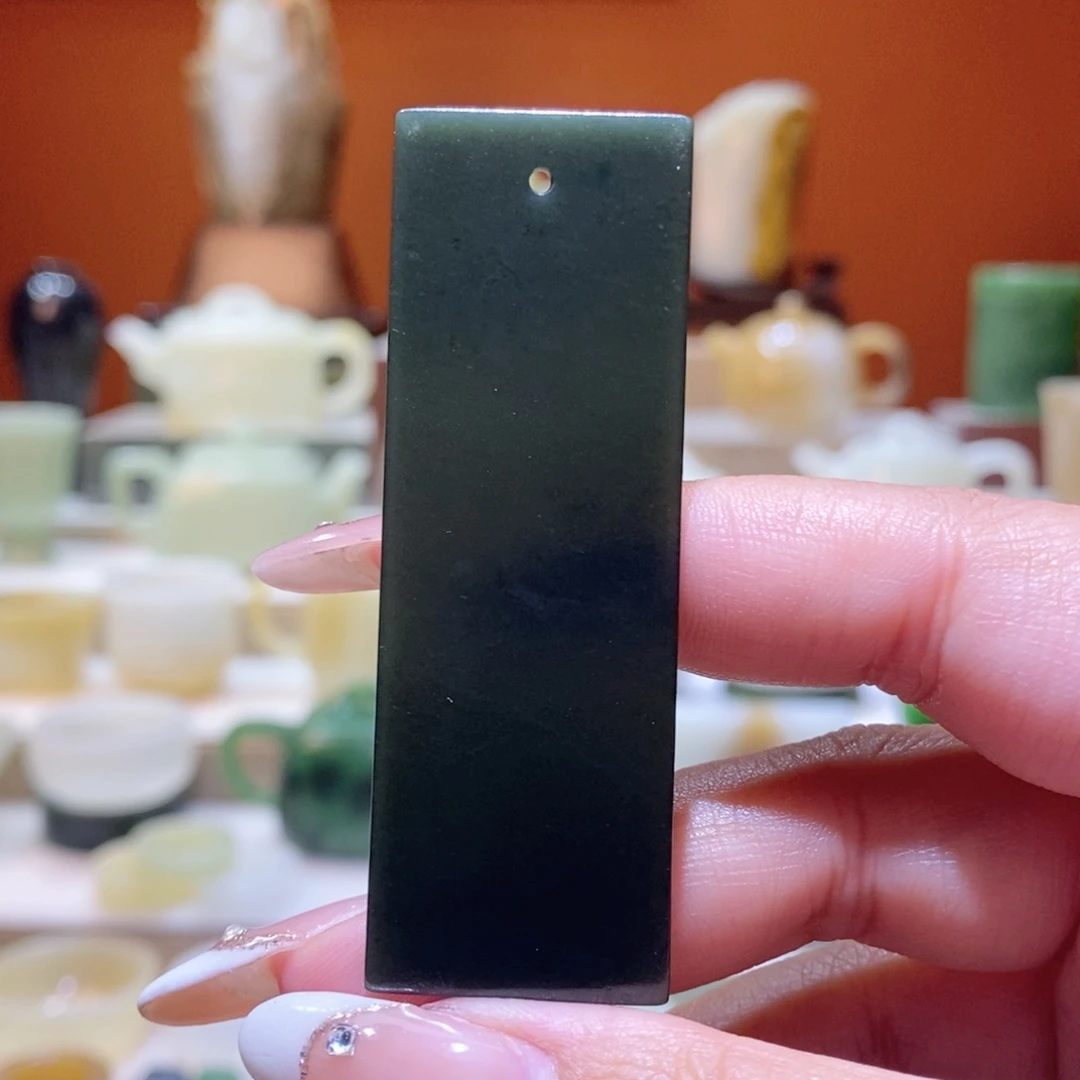 未镶嵌和田玉把件和田玉青玉书签牌