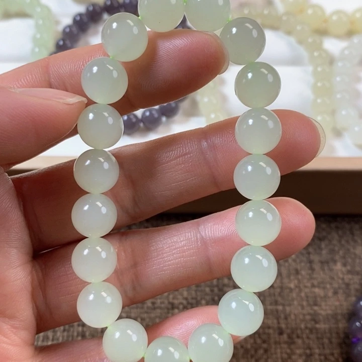 和田玉手串未镶嵌鱼*鱼