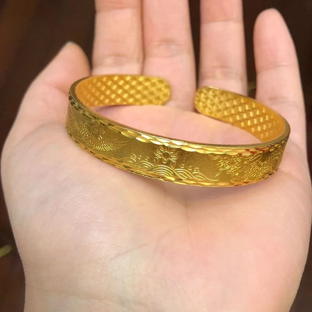 C105 K10龙凤呈祥女镯