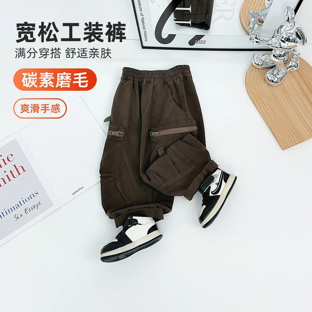 儿童裤子秋冬款男童休闲裤2025新款秋装 BQ251001N 悠悠童话童装