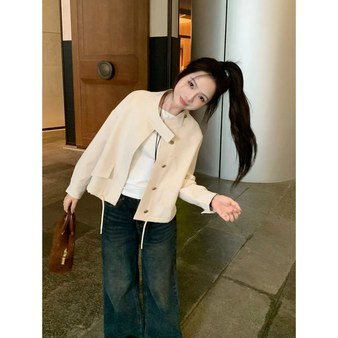 YO定制秋季韩版设计感气质百搭夹克外套小个子款式休闲时髦外套