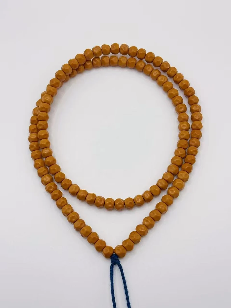 老挝核尖无相奶酪雕刻红核长串脖挂绕手串108无科技高密度高油