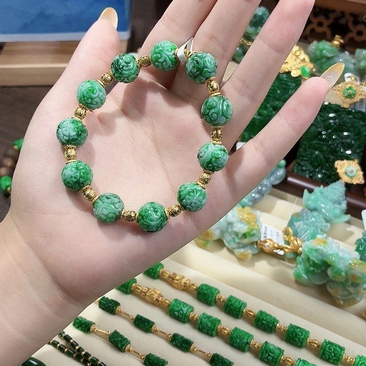 翡翠未镶嵌手链07